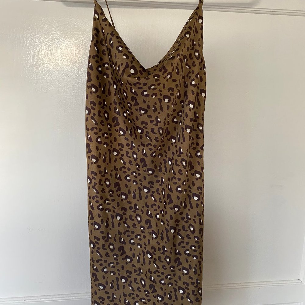 Urban Outfitters Mallory Cowl Neck Leopard Mini